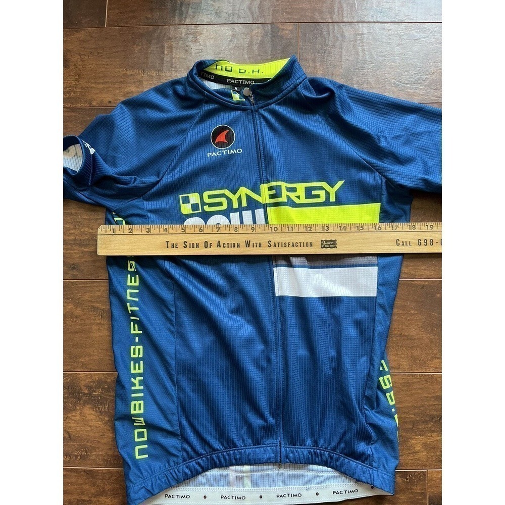 Pactimo Cycling Synergy Now Sponsor Short Sleeve Full Zip Jersey Size M - Picture 5 of 9